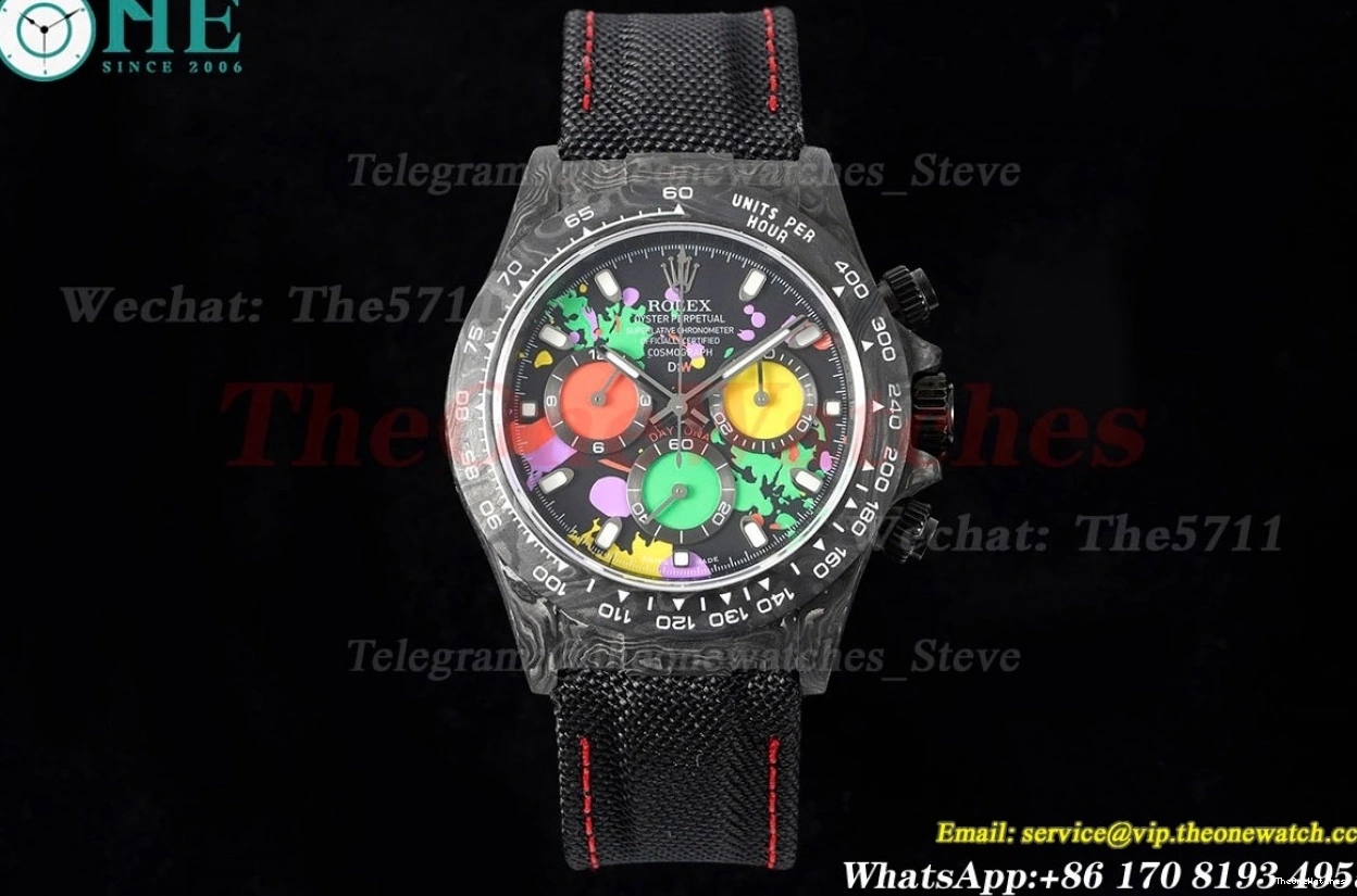 Daytona QF Dial DIW NY Graffiti Carbon SA4130 Colorful 40mm 0416